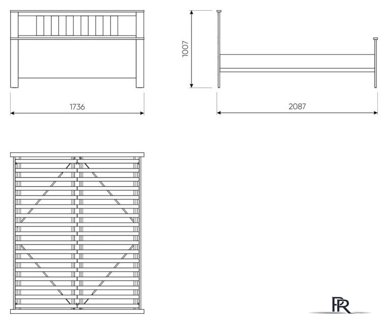 Кровать Mio Tesoro Сага 160х200 / 2.08.04.070.14 (белый/ясень) - Изображение №3 — Интернет-магазин ПроЗаказ