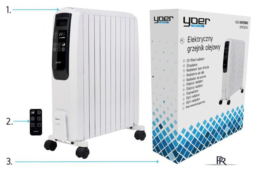 Масляный радиатор Yoer Inferno OFR1025W - Изображение №10 — Интернет-магазин ПроЗаказ
