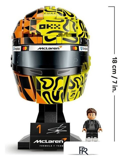 Конструктор LEGO Editions 43023 Шлем McLaren Mastercard F1 Team Lando Norris Helmet - Изображение №6 — Интернет-магазин ПроЗаказ