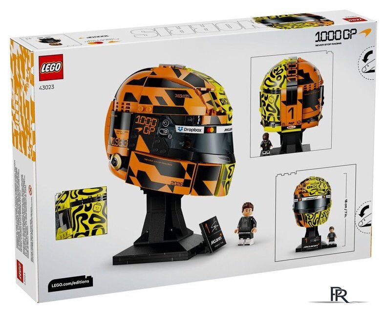 Конструктор LEGO Editions 43023 Шлем McLaren Mastercard F1 Team Lando Norris Helmet - Изображение №12 — Интернет-магазин ПроЗаказ