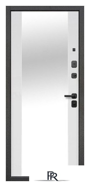 Металлическая дверь Guard Зеркало серебристый/белый матовый (96x205, правая) - Изображение №3 — Интернет-магазин ПроЗаказ