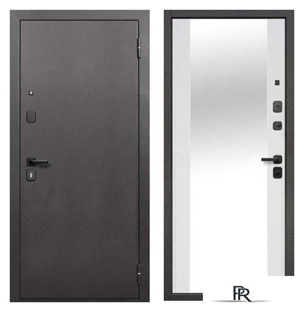 Металлическая дверь Guard Зеркало серебристый/белый матовый (96x205, правая) - Изображение №1 — Интернет-магазин ПроЗаказ