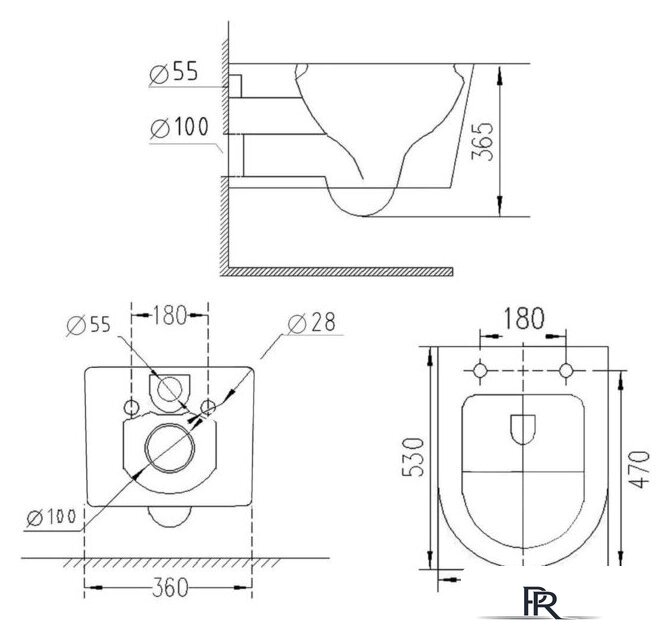 Унитаз подвесной Roxen Vortex Tornado в комплекте с инсталляцией StounFix Dual Fresh 6 в 1 964480 (кнопка: белый глянец) - Изображение №16 — Интернет-магазин ПроЗаказ