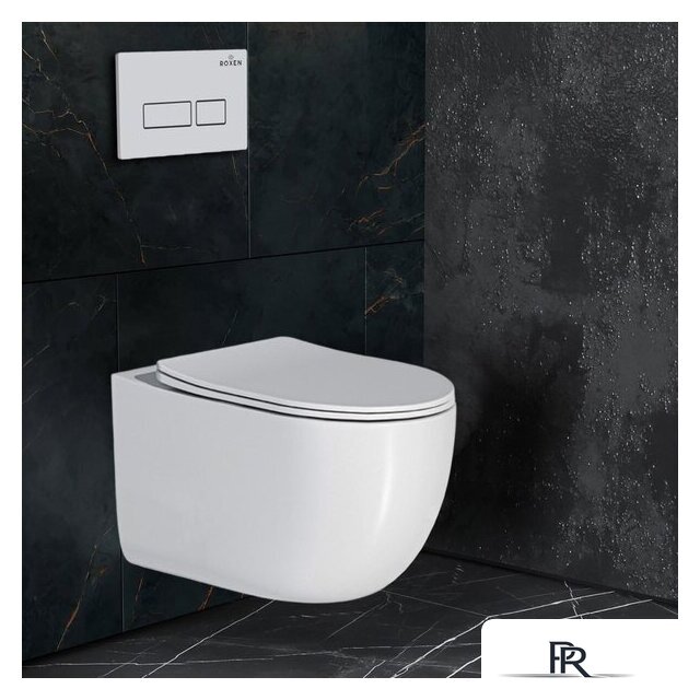 Унитаз подвесной Roxen Vortex Tornado в комплекте с инсталляцией StounFix Dual Fresh 6 в 1 964480 (кнопка: белый глянец) - Изображение №8 — Интернет-магазин ПроЗаказ