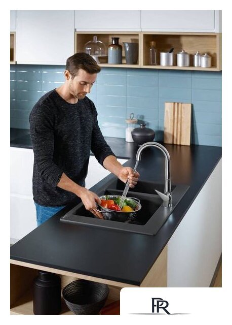 Смеситель Hansgrohe Talis M51 73850800 (стальной) - Изображение №3 — Интернет-магазин ПроЗаказ