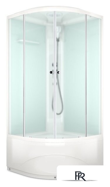 Душевая кабина Domani-Spa Delight 110 High 100x100 (матовое стекло/белый) - Изображение №1 — Интернет-магазин ПроЗаказ