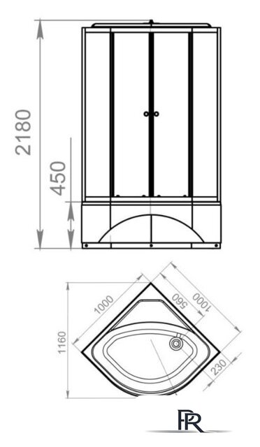 Душевая кабина Domani-Spa Delight 110 High 100x100 (матовое стекло/белый) - Изображение №6 — Интернет-магазин ПроЗаказ