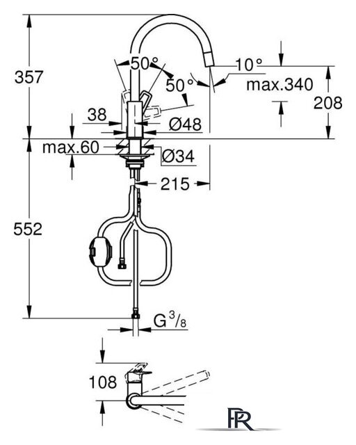 Смеситель Grohe Chrom 30543000 - Изображение №5 — Интернет-магазин ПроЗаказ