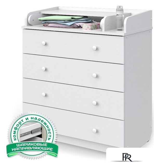 Детский комод Атон Мебель Сириус-2 804 ЛДСП (белый) - Изображение №1 — Интернет-магазин ПроЗаказ