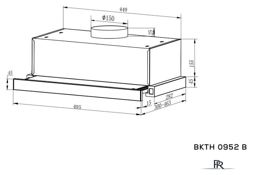 Кухонная вытяжка Kernau Basic BKTH 0952 B - Изображение №10 — Интернет-магазин ПроЗаказ