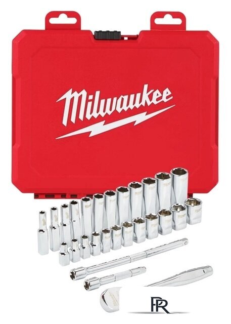 Набор трещотка с головками Milwaukee 4932464943 (28 предметов) - Изображение №1 — Интернет-магазин ПроЗаказ