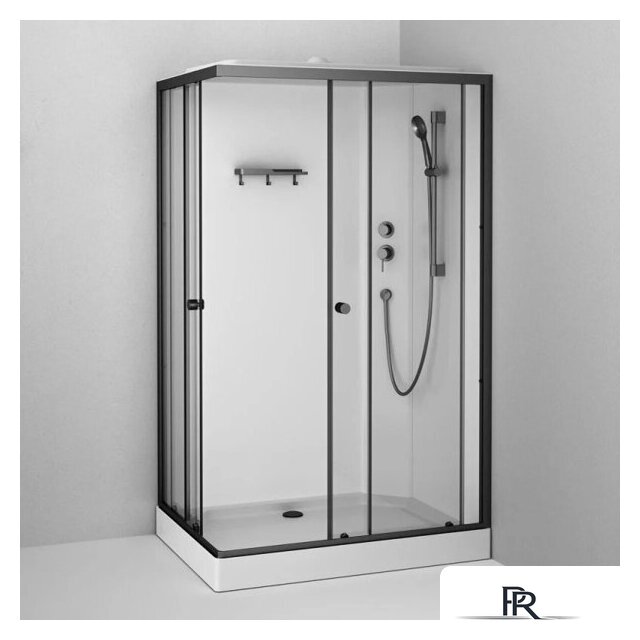 Душевая кабина AM.PM X-Joy 120x80 W94C-403-12080BT (черный матовый/прозрачное стекло) - Изображение №4 — Интернет-магазин ПроЗаказ