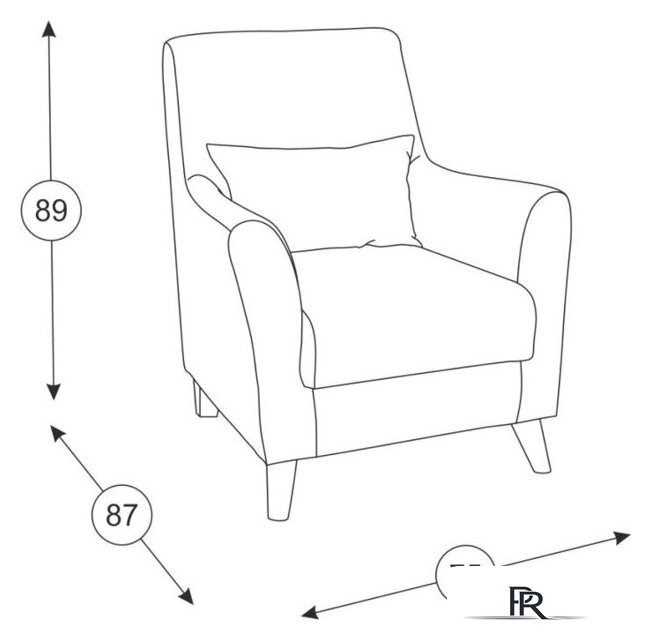 Интерьерное кресло Нижегородмебель Либерти ТК 235 (фибра геометрия 18) - Изображение №2 — Интернет-магазин ПроЗаказ