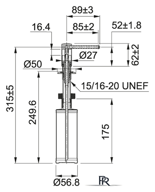 Дозатор для моющего средства Franke Comfort 119.0578.748 (белый) - Изображение №2 — Интернет-магазин ПроЗаказ