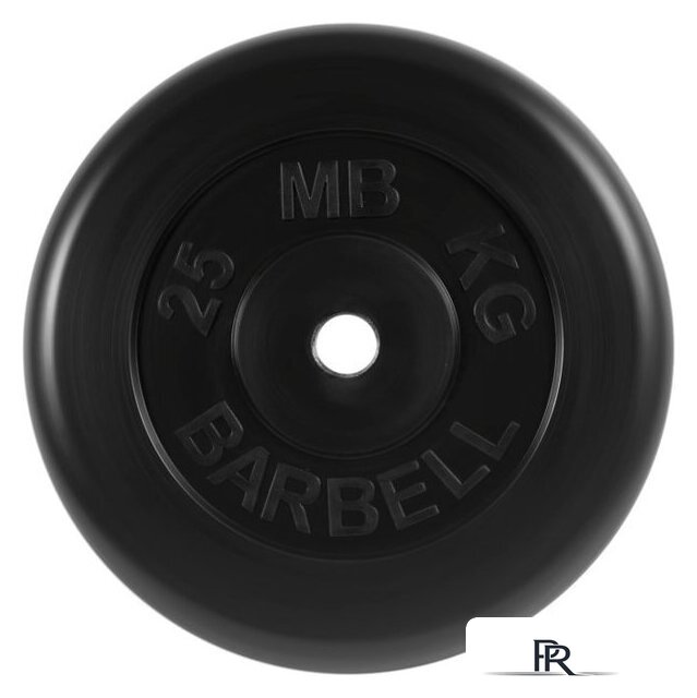 Диск MB Barbell Стандарт 31 мм (1x25 кг, черный) - Изображение №1 — Интернет-магазин ПроЗаказ
