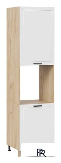 Шкаф напольный Трия Лорас 1ПВ6 с двумя дверями (дуб крафт золотой/холст белый) - Изображение №1 — Интернет-магазин ПроЗаказ