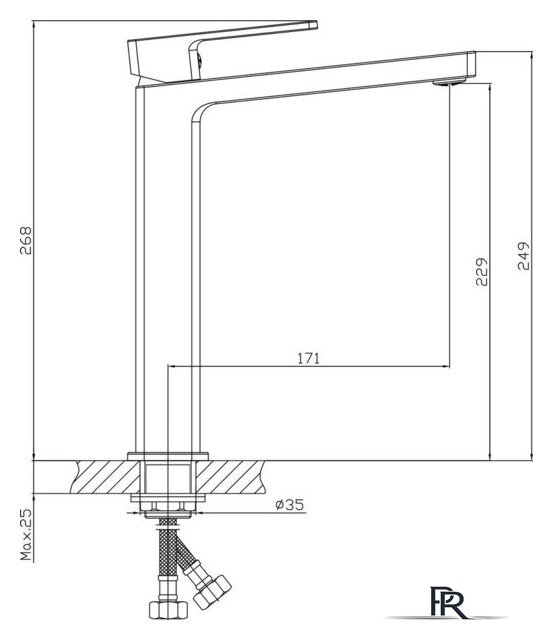 Умывальник Lauter 21493A + Cascade 21СК0655C - Изображение №4 — Интернет-магазин ПроЗаказ
