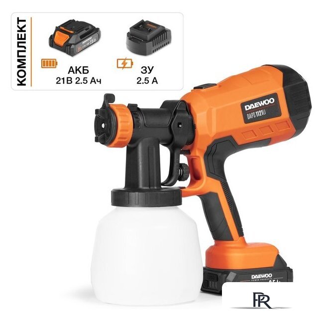 Краскораспылитель Daewoo Power DAPS 1121Li Set (с 1-им АКБ, сумка) - Изображение №1 — Интернет-магазин ПроЗаказ