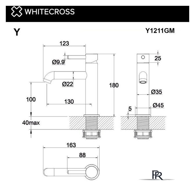 Смеситель Whitecross Y 1211GM (оружейная сталь) - Изображение №3 — Интернет-магазин ПроЗаказ