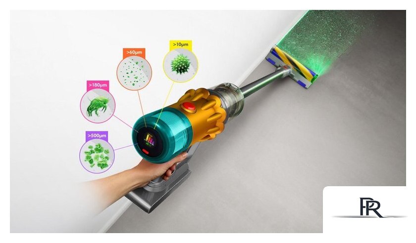 Пылесос Dyson V12 Detect Slim Absolute hepa (золотой) - Изображение №8 — Интернет-магазин ПроЗаказ