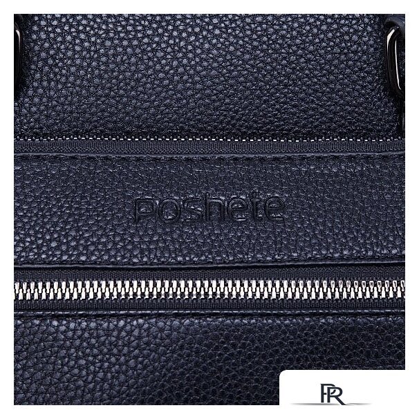Мужская сумка Poshete 249-8193-8-BLK (черный) - Изображение №5 — Интернет-магазин ПроЗаказ