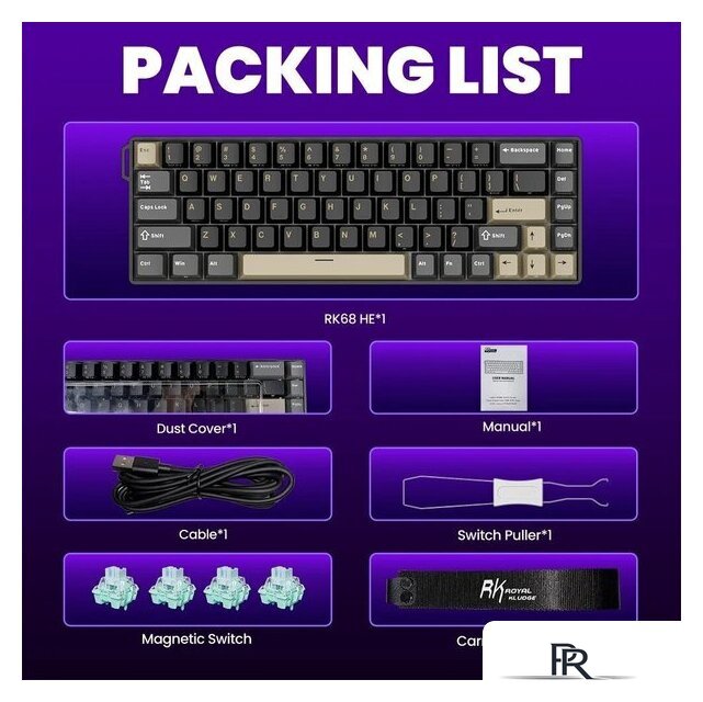 Клавиатура Royal Kludge RK68 HE Phantom (RK Mint) - Изображение №12 — Интернет-магазин ПроЗаказ