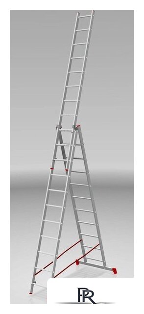Лестница-стремянка Новая высота NV 223 алюминиевая трёхсекционная 3x11 ступеней - Изображение №3 — Интернет-магазин ПроЗаказ