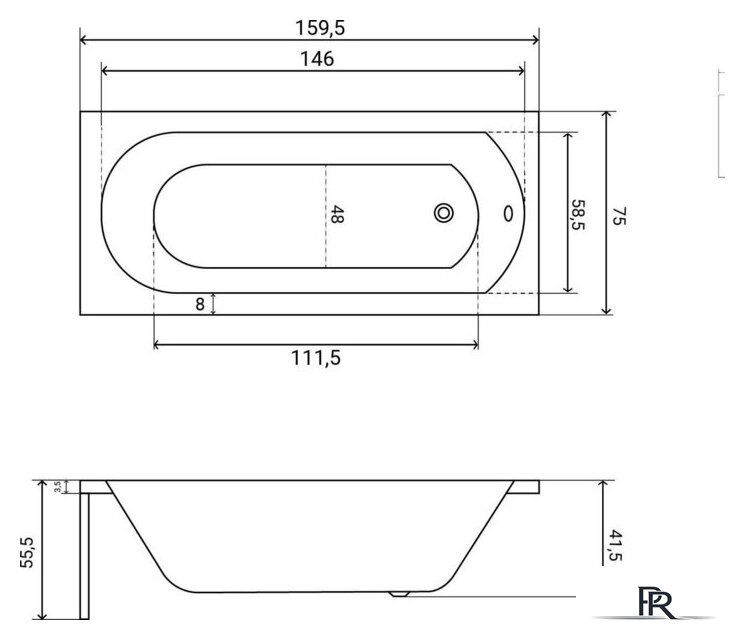 Ванна Lauter Haven 160x75 21202006 - Изображение №29 — Интернет-магазин ПроЗаказ
