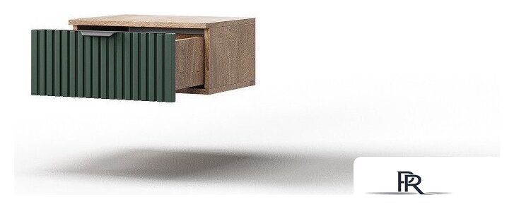 Тумба КМК Мебель 1Я Герта КМК 0979.19 (дуб канзас/SAT 22 зеленый мат) - Изображение №2 — Интернет-магазин ПроЗаказ