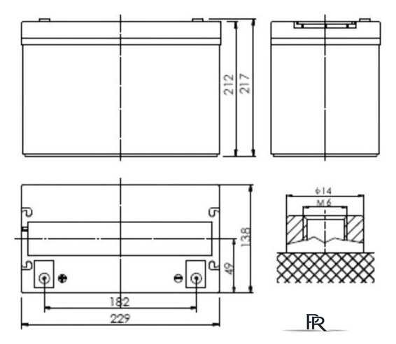 Аккумулятор для ИБП Powerman CA12500/UPS (12В/50 А·ч) - Изображение №3 — Интернет-магазин ПроЗаказ