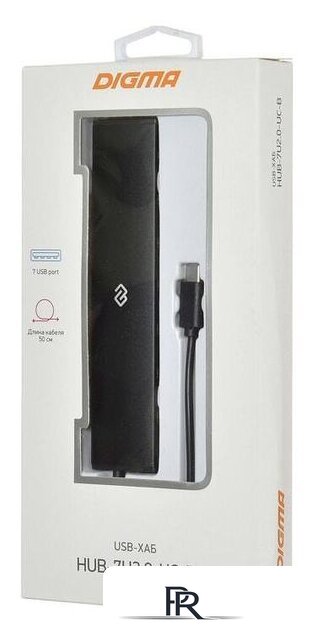 USB-хаб Digma HUB-7U2.0-UC-B - Изображение №6 — Интернет-магазин ПроЗаказ