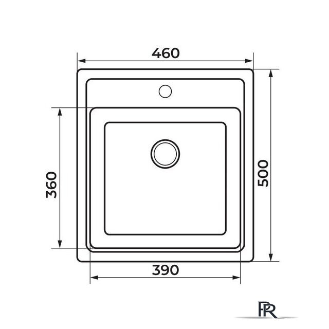 Кухонная мойка Granrus GR-460 (черный) - Изображение №2 — Интернет-магазин ПроЗаказ
