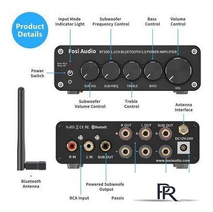 Усилитель мощности Fosi Audio BT30D (24V) - Изображение №2 — Интернет-магазин ПроЗаказ