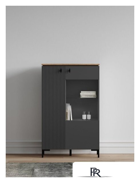 Шкаф распашной Black Red White San Gimignano REG1D1W/140 (антрацитовый/дуб нокс) - Изображение №3 — Интернет-магазин ПроЗаказ