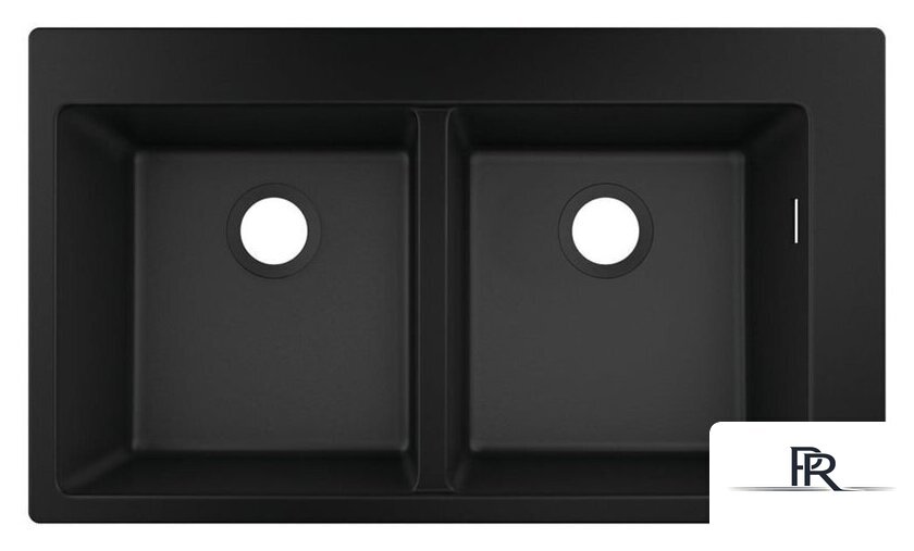 Кухонная мойка Hansgrohe S51 S510-F770 Built-in sink 370/370 43316170 (черный графит) - Изображение №1 — Интернет-магазин ПроЗаказ