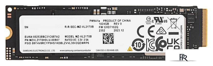 SSD Samsung PM9A1a 1TB MZVL21T0HDLU-00B07 - Изображение №2 — Интернет-магазин ПроЗаказ