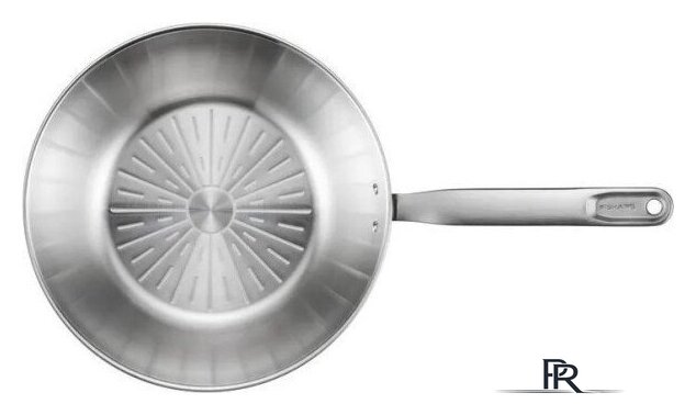 Сковорода ВОК Fiskars All Steel Pure 1065629 - Изображение №3 — Интернет-магазин ПроЗаказ