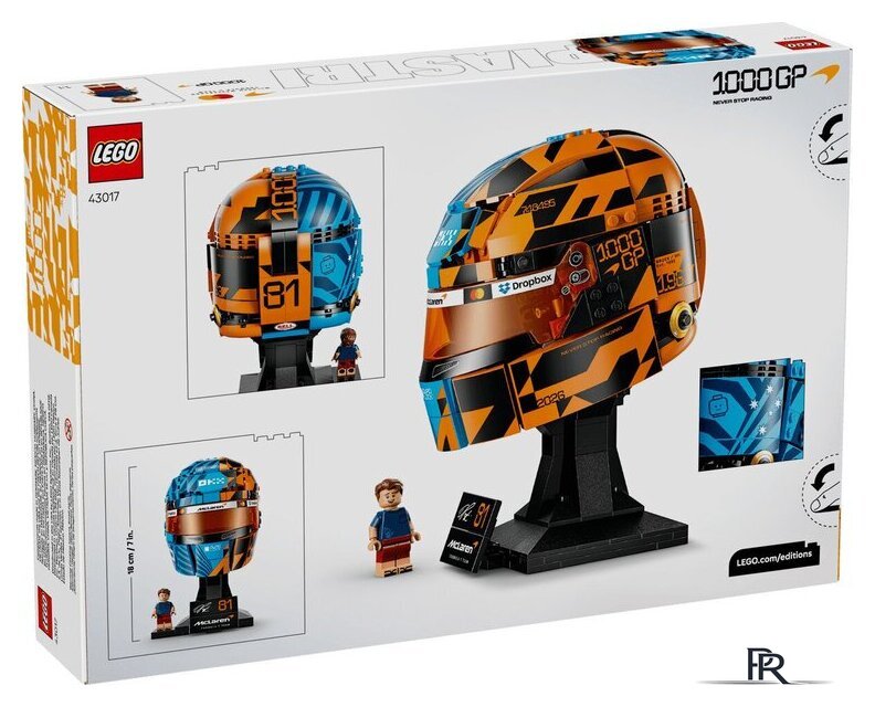 Конструктор LEGO Editions 43017 Шлем McLaren Mastercard F1 Team Oscar Piastri Helmet - Изображение №12 — Интернет-магазин ПроЗаказ