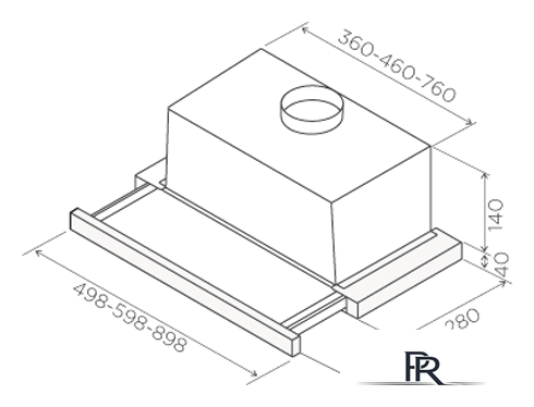 Кухонная вытяжка Jetair Orion LX/GR/F/60/VT PRF0099878C - Изображение №3 — Интернет-магазин ПроЗаказ