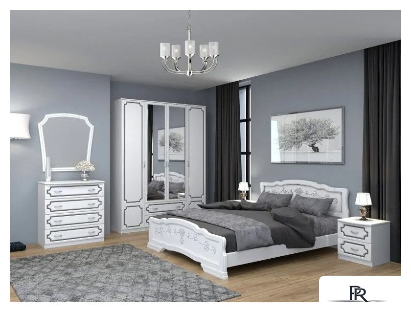 Комод Bravo Мебель Лак (белый-белый жемчуг) - Изображение №3 — Интернет-магазин ПроЗаказ