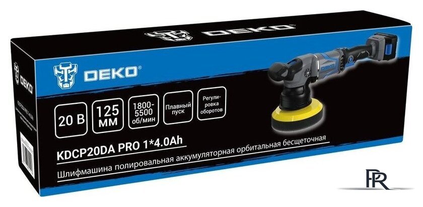 Полировальная машина Deko KDCP20DA PRO 081-1029 (с 1-им АКБ) - Изображение №5 — Интернет-магазин ПроЗаказ