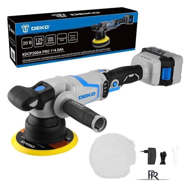 Полировальная машина Deko KDCP20DA PRO 081-1029 (с 1-им АКБ) - Изображение №1 — Интернет-магазин ПроЗаказ