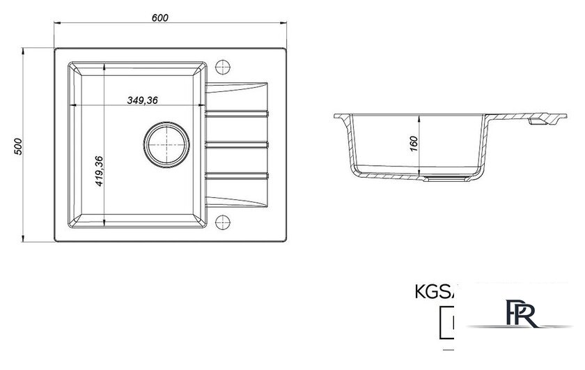 Кухонная мойка Kernau KGS A 4560 1B1D Graphite - Изображение №7 — Интернет-магазин ПроЗаказ