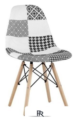 Стул Stool Group Eames DSW (пэчворк черный/белый) - Изображение №1 — Интернет-магазин ПроЗаказ