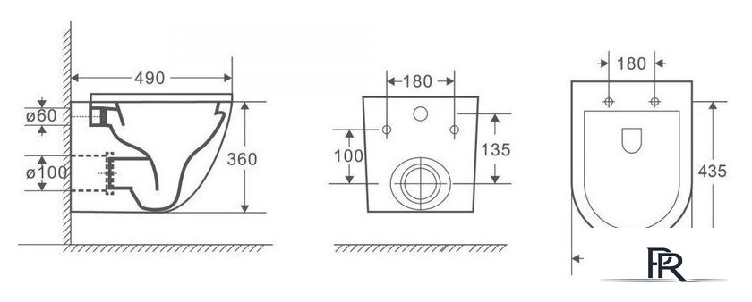 Унитаз подвесной AV Engineering Comfort X1 AVWHR203X1 - Изображение №7 — Интернет-магазин ПроЗаказ