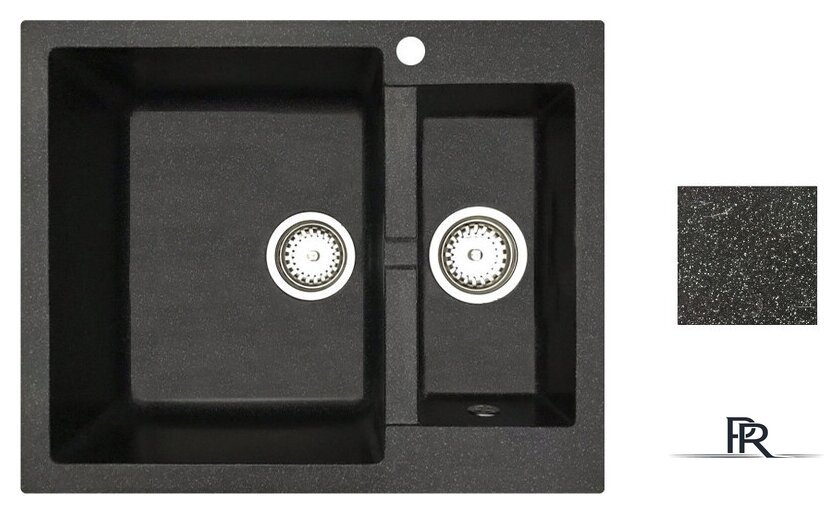 Кухонная мойка БелЭворс Duet L (черный, без сифона) - Изображение №1 — Интернет-магазин ПроЗаказ