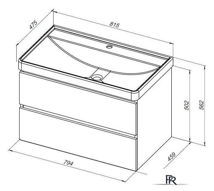  Aquanet Тумба под умывальник Вега 80 308334 - Изображение №10 — Интернет-магазин ПроЗаказ