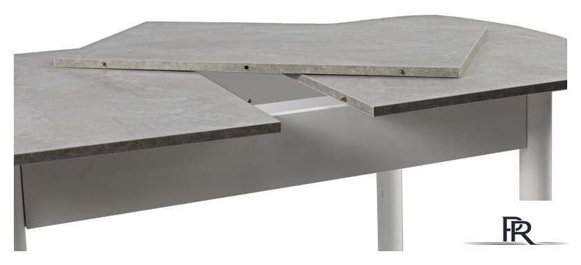 Кухонный стол ВВР ЛДСП Раздвижной (камень светлый/прямое белый) - Изображение №4 — Интернет-магазин ПроЗаказ