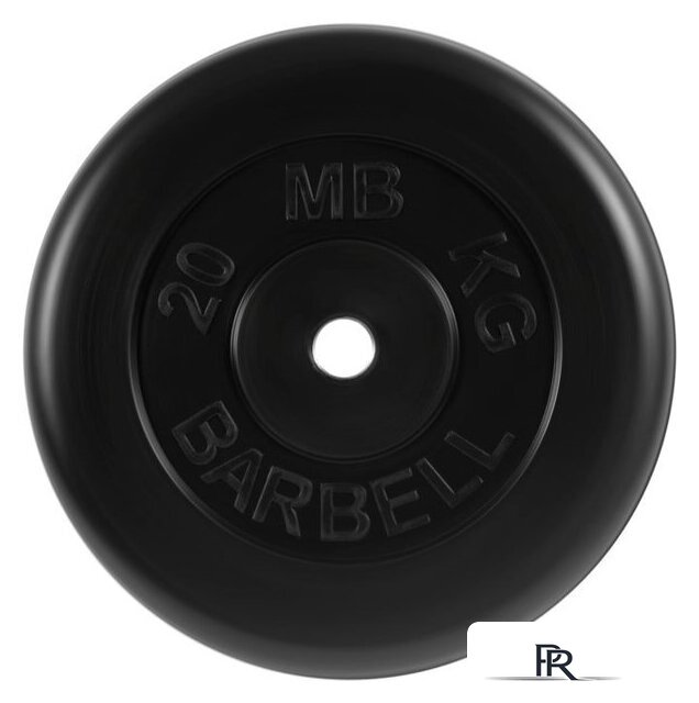 Диск MB Barbell Стандарт 31 мм (1x20 кг, черный) - Изображение №1 — Интернет-магазин ПроЗаказ