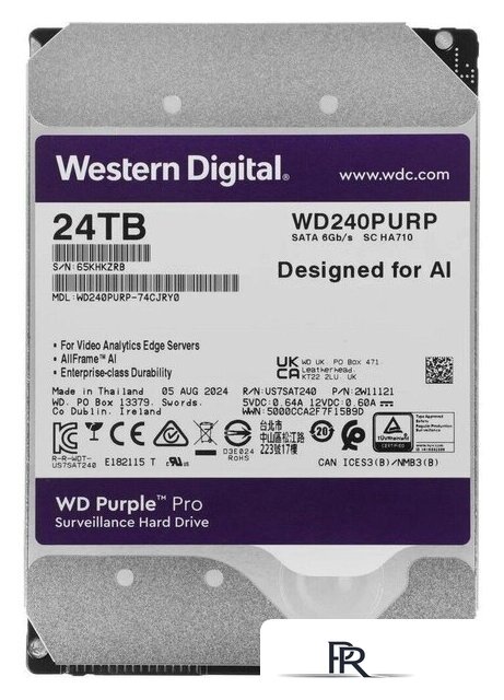 Жесткий диск WD Purple Pro 24TB WD240PURP - Изображение №3 — Интернет-магазин ПроЗаказ